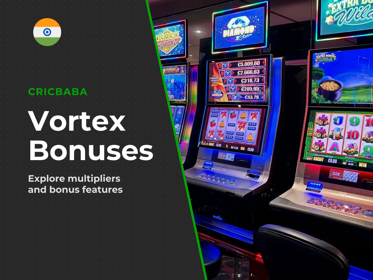 Vortex bonuses multipliers, bonus rounds and