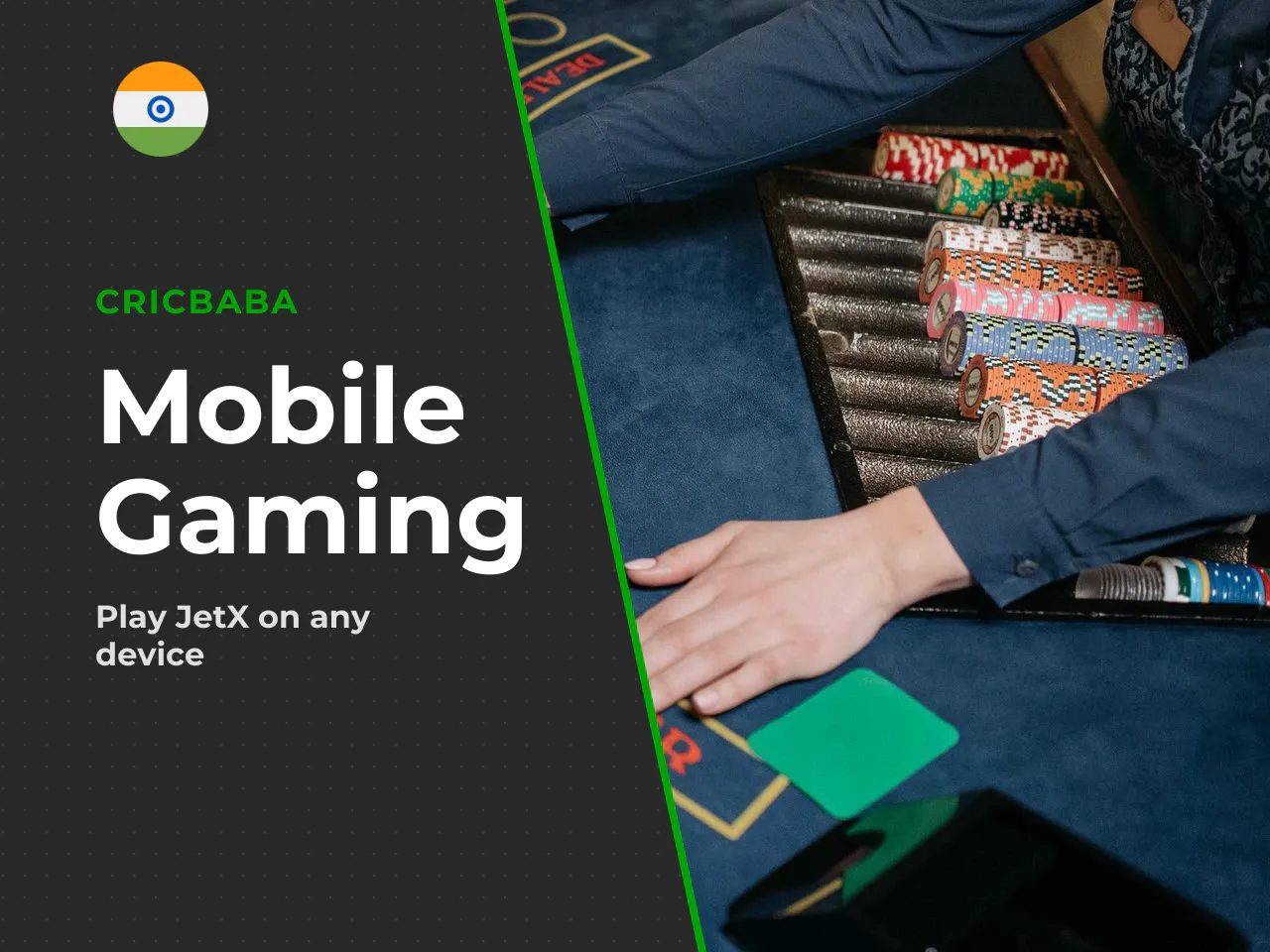 JetX mobile playing on smartphone and