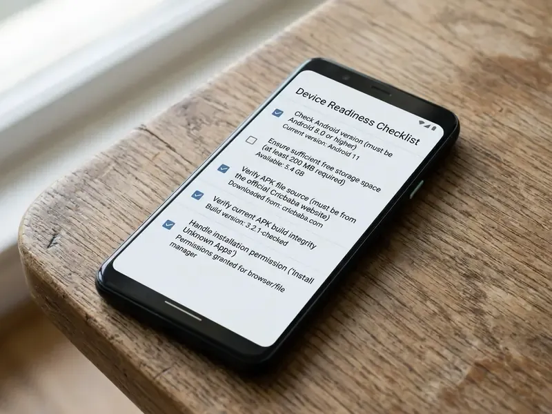 cricbaba app android installation checklist