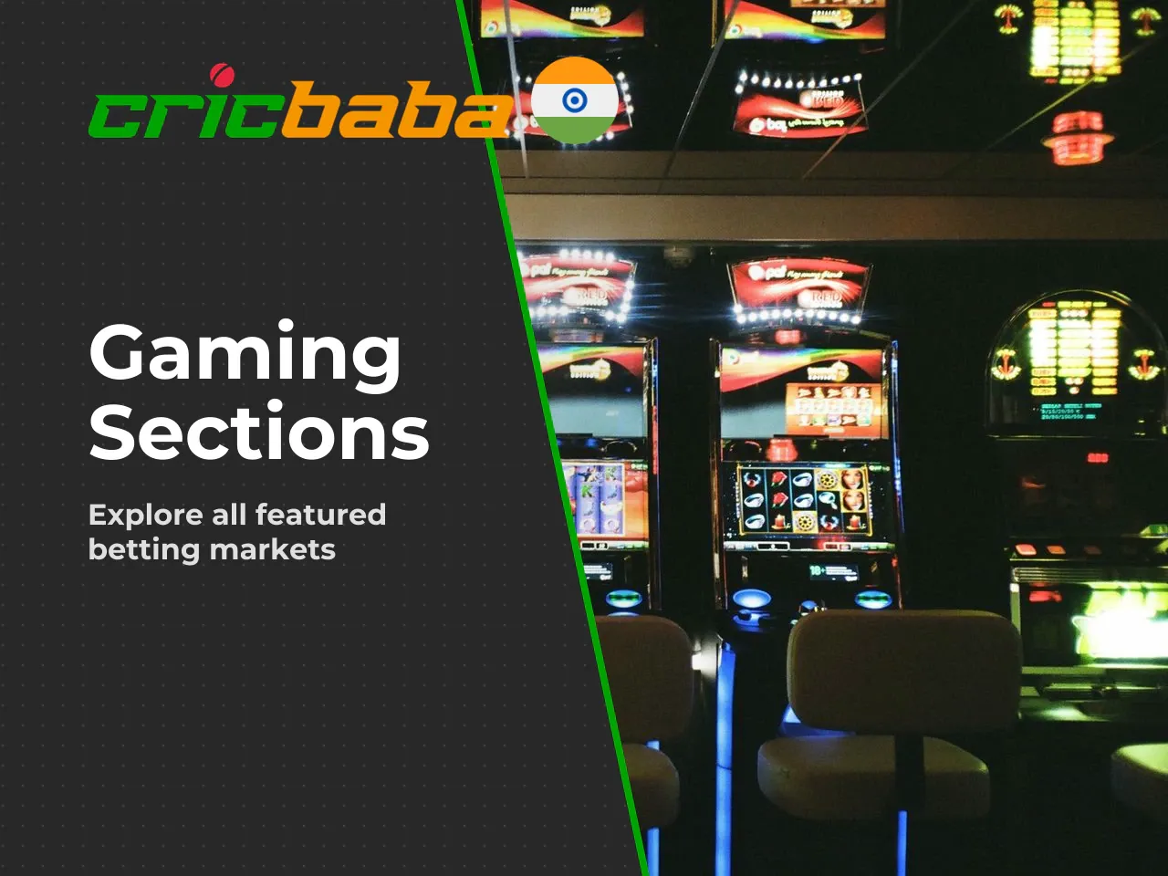 Sportsbook, Casino and Available Gaming Sections