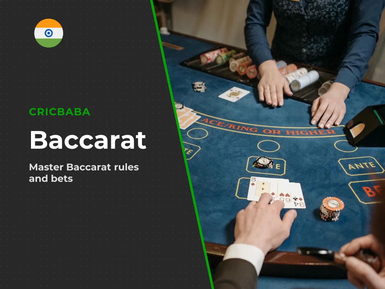 Baccarat Betting Player, Banker, Tie, and